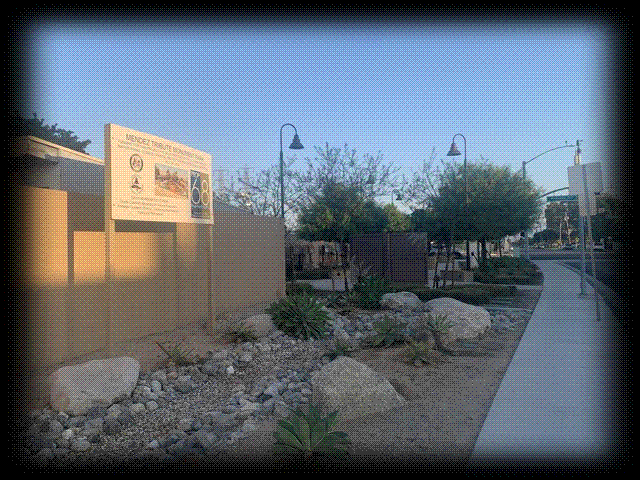 Mendez Tribute Monument Park, at Olive Street and Westminster Boulevard.